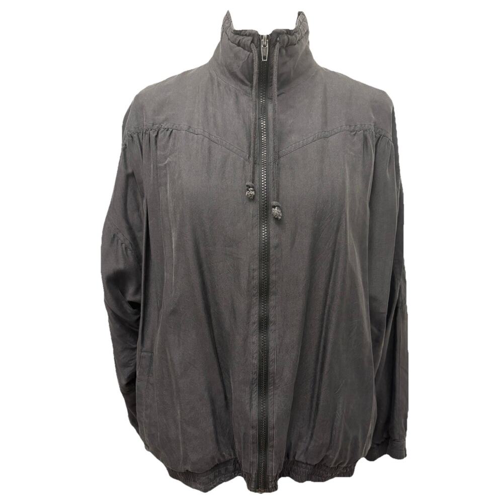 Vintage 80s/90s Aviat Sportif Windbreaker Jacket Petite Large Black